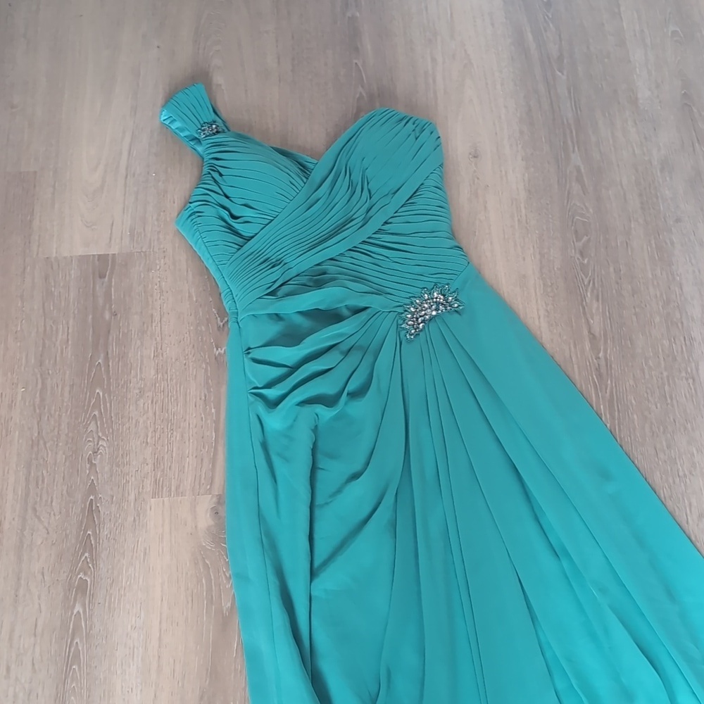 Rosa Clara Mermaid One Shoulder Gown Size 10 - Picture 4 of 13